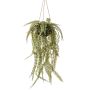 Artificial Hanging basket with maidenhair fern SAMIEL, green, 3ft/95cm, Ø 22"/55cm
