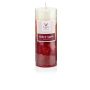 Pillar candle ASTRID with fragrance, Baked Apple, dark red, 5.1"/13cm, Ø2.7"/6,8cm, 60h