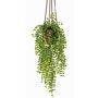 Fake Hanging basket with creeping fig SILIJA, terracotta pot, green, 31"/80cm