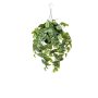 Artificial Hanging basket with polka dot plant SANJU, decorative pot, green-white, 26"/65cm