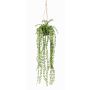 Fake Hanging basket with creeping fig PANJA, decorative pot, green, 24"/60cm