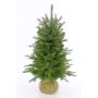 Fake Christmas tree WELLINGTON, jute bag, LEDs, 3ft/90cm, Ø 26"/65cm