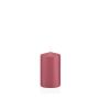 Pillar candle MAEVA, strawberry pink, 3.9"/10cm, Ø2.4"/6cm, 33h - Made in Germany