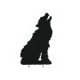 Halloween decoration: SPOOKY WOLF silhouette, black, 63cm