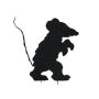 Halloween decoration silhouette mouse SPOOKY MOUSE, black, 56 cm