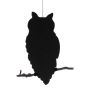 Halloween decoration silhouette owl SPOOKY OWL, black, 62cm