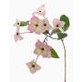 Artificial Dogwood spray KOHANA, with blooms, pink-cream, 26"/65cm, Ø1.6"-3.1"/4-8cm