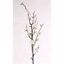 Decorative Apple blossom spray SADAKA, white-pink, 33"/85cm