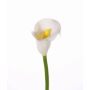 Artificial calla CHIDORA, white, 22"/55cm, 2"x2.4"/5x6cm