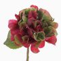 Artificial hydrangea CHIDORI, red-green, 12"/30cm, Ø5.1"/13cm