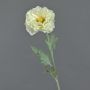 Artificial poppy spray BAHIRA, cream, 30"/75cm, Ø5.1"/13cm