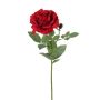 Fake rose JANINE, red, 28"/70cm, Ø4.7"/12cm