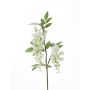 Artificial Wisteria spray NEZUMI, with flowers, white, 3ft/105cm
