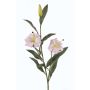 Artificial tiger lily DANBI, white-green, 33"/85cm, Ø3.5"/9cm
