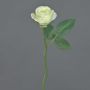 Fake rose GABI, cream-green, 10"/25cm, Ø2"/5cm