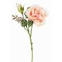 Fake rose spray JUDY, cream-pink, 16"/40cm, Ø3.5"/9cm