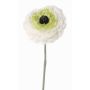 Fake ranunculus ALIMA, cream-green, 14"/35cm, Ø3.1"/8cm