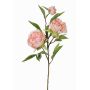 Artificial peony MANJA, pink, 28"/70cm, Ø3.1"-3.9"/8-10cm
