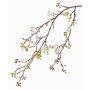 Silk Maple branch TABIO, with flowers, white-green, 37"/95cm