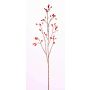 Artificial Dog rose spray EDITH, with fruits, red, 4ft/110cm