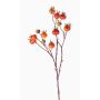 Artificial Wild rose spray GERDA, with fruits, orange, 26"/65cm