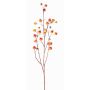 Artificial Wild rose spray GERDA, with fruits, orange, 4ft/110cm