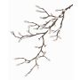 Artificial magnolia spray KOTORI, white, grey, 30"/75cm, Ø0.2"-0.4"/0.5-1cm