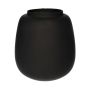 Glass flower vase CAYDENCE, mat black, 8"/20cm, Ø7.2"/18.2cm