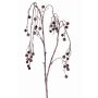 Fake snowberry spray PASKO, berries, black-purple, 4ft/120cm