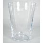 Decorative vase ANNA OCEAN, conical shape, glass, clear, 10"/26cm, Ø8"/20cm