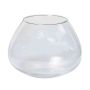 Decorative glass bellied JOY, clear, 6.5"/16,5cm, Ø9"/22cm
