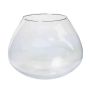 Decorative glass bellied JOY, clear, 10"/25cm, Ø13"/32cm
