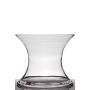 Glass vase hourglass shape LIZET, clear, 9"/24cm, Ø11"/29cm