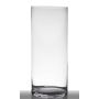 Cylindrical flower vase SANSA EARTH, glass, clear, 24"/60cm, Ø10"/25cm