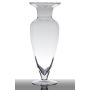 Amphora vase glass KENDRA with pedestal, clear, 17"/43cm, Ø6.7"/17cm