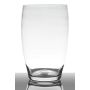 Glass decorative vase HENRY, round, clear, 10"/25cm, Ø6"/15cm