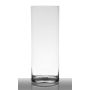 Vase made of glass SANYA EARTH, cylinder, clear, 16"/40cm, Ø6"/15cm