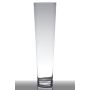 Glass vase AMNA EARTH, conical, clear, 20"/50cm, Ø5.5"/14cm
