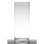 Cylindrical flower vase SANYA EARTH, glass, clear, 20"/50cm, Ø7.5"/19cm