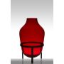 CAMILO glass flower vase on stand, red, 50cm, Ø29cm