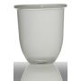 Cachepot made of glass FYNN, white, 6.7"/17cm, Ø6.1"/15,5cm
