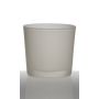 Plant pot made of glass ALENA FROST, white matt, 4.3"/11cm, Ø4.5"/11,5cm