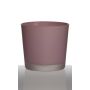 Plant pot made of glass ALENA FROST, dusky pink matt, 4.3"/11cm, Ø4.5"/11,5cm