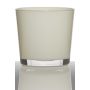 Plant pot made of glass ALENA, cream, 7.5"/19cm, Ø7.5"/19cm