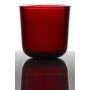 Candle glass for tea lights NICK, dark red, 3"/7,5cm, Ø3"/7,5cm