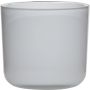 Candle holder made of glass NICK, white, 5.1"/13cm, Ø5.5"/14cm