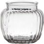 Glass with vertical stripes NOLAN, clear, 4.1"/10,5cm, Ø4.5"/11,5cm