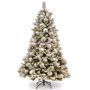 Artificial Christmas tree MINSK SPEED, cones, snow-covered, 7ft/210cm, Ø5ft/140cm