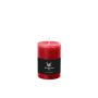 Block candle for lantern AURORA, ruby red, 4"/10cm, Ø2.7"/6,8cm, 42h - Made in Germany