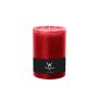 Block candle for lantern AURORA, ruby red, 5.5"/14cm, Ø4"/10cm, 100h - Made in Germany